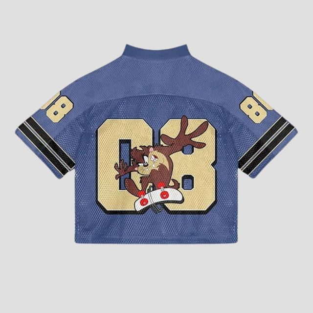 Mesh Colorblock Crop Top