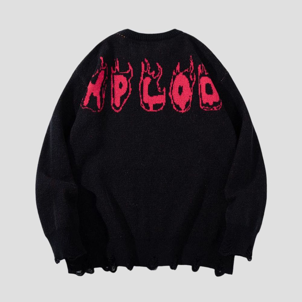 Dark Gothic Skull Sweater