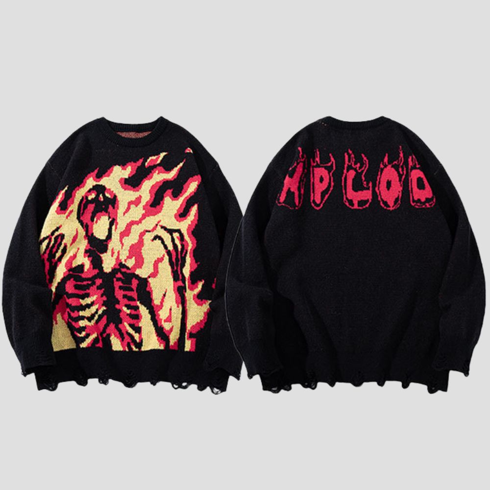 Dark Gothic Skull Sweater