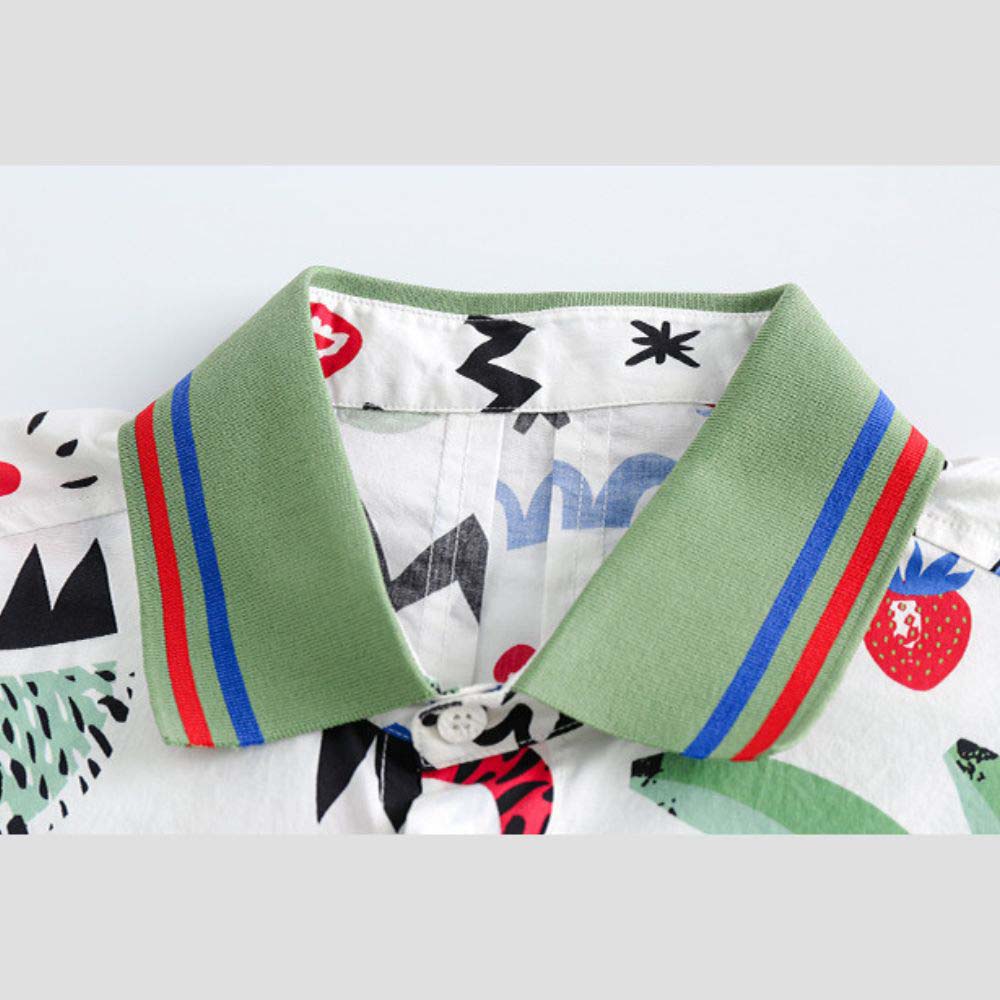 Hawaiian print beach shirt in vibrant colors