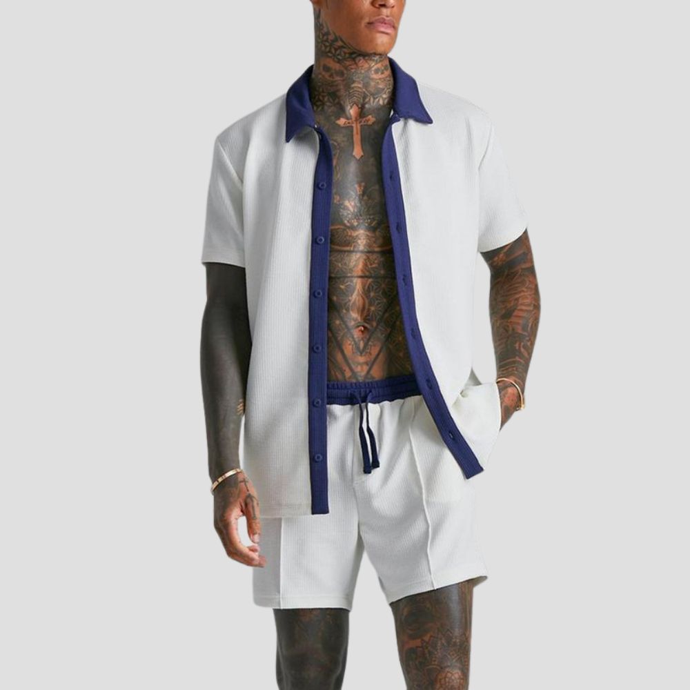 LBL Cardigan Short Sleeve Set