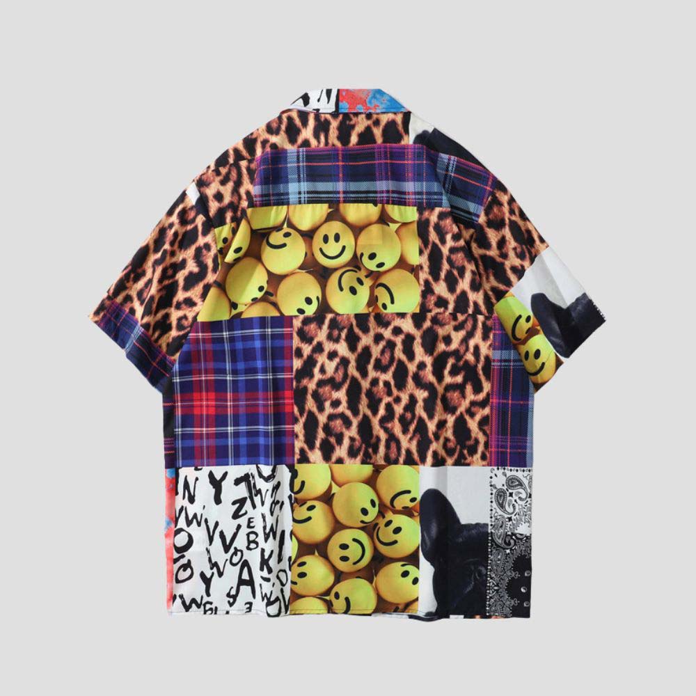 Street style shirt featuring a loose fit, leopard print, and breathable material.
