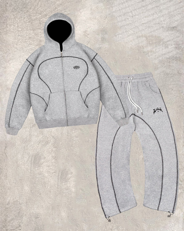Line Zip Hoodie Set
