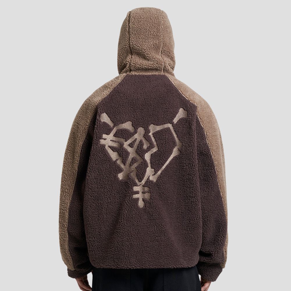 Loose-Fit Casual Sherpa Jacket