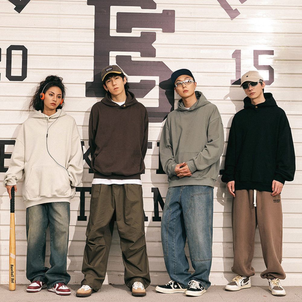 Loose Solid Color Sweatshirt