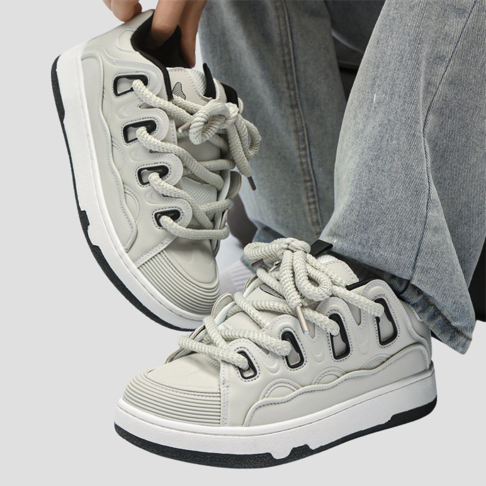 Lifestyle shot of Low-Top Platform Loafers paired with casual wear