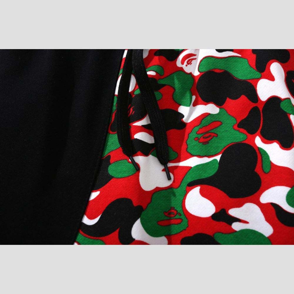 Shark camo print hip-hop shorts for street-style enthusiasts