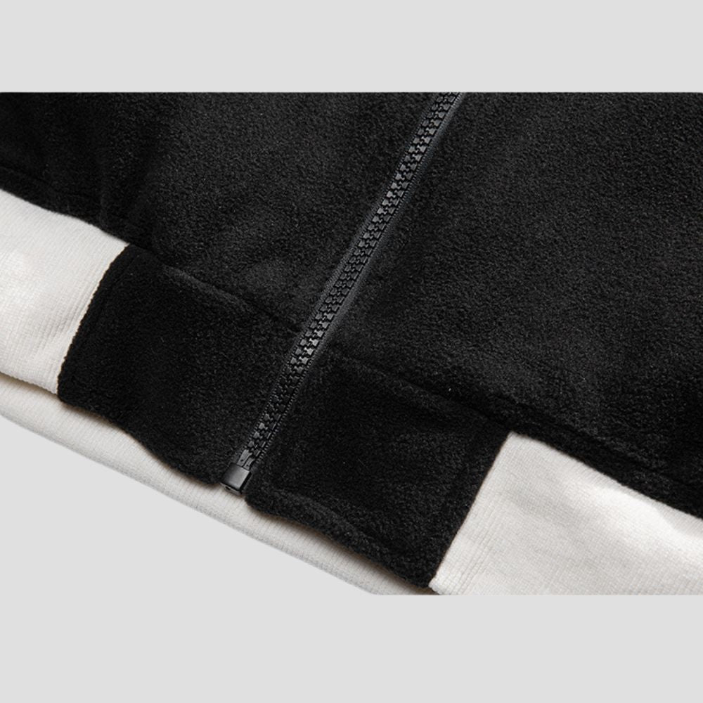 Close-up of the vibrant colors available in the Patchwork Embroidered Jacket.