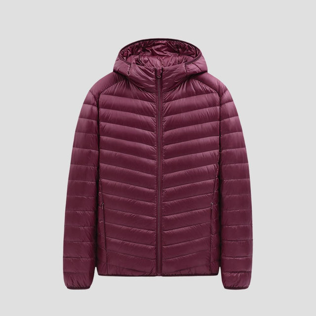 Front view of the Plus-Size Oversized Down Jacket showcasing its relaxed fit and premium down insulation