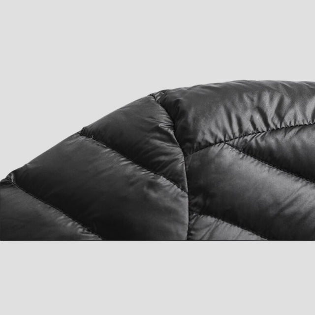 Image focusing on the elastic cuffs, designed to block out the cold and keep warmth in