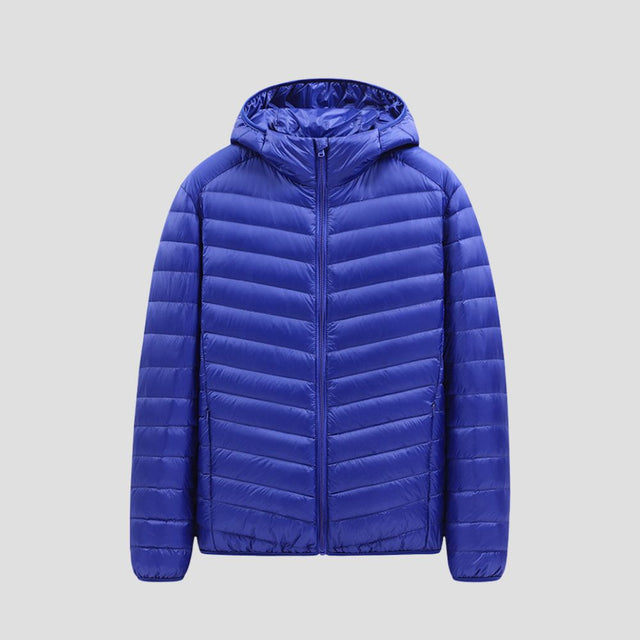 Front view of the Plus-Size Oversized Down Jacket showcasing its relaxed fit and premium down insulation