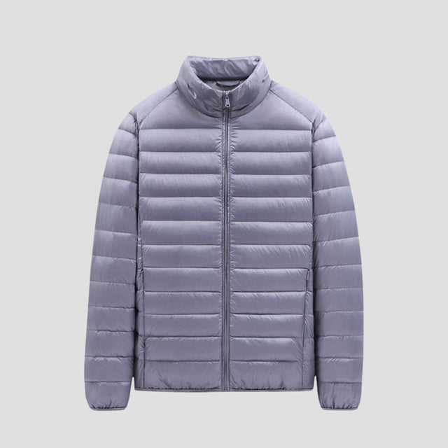 Close-up of the detachable adjustable hood, offering extra protection from the cold