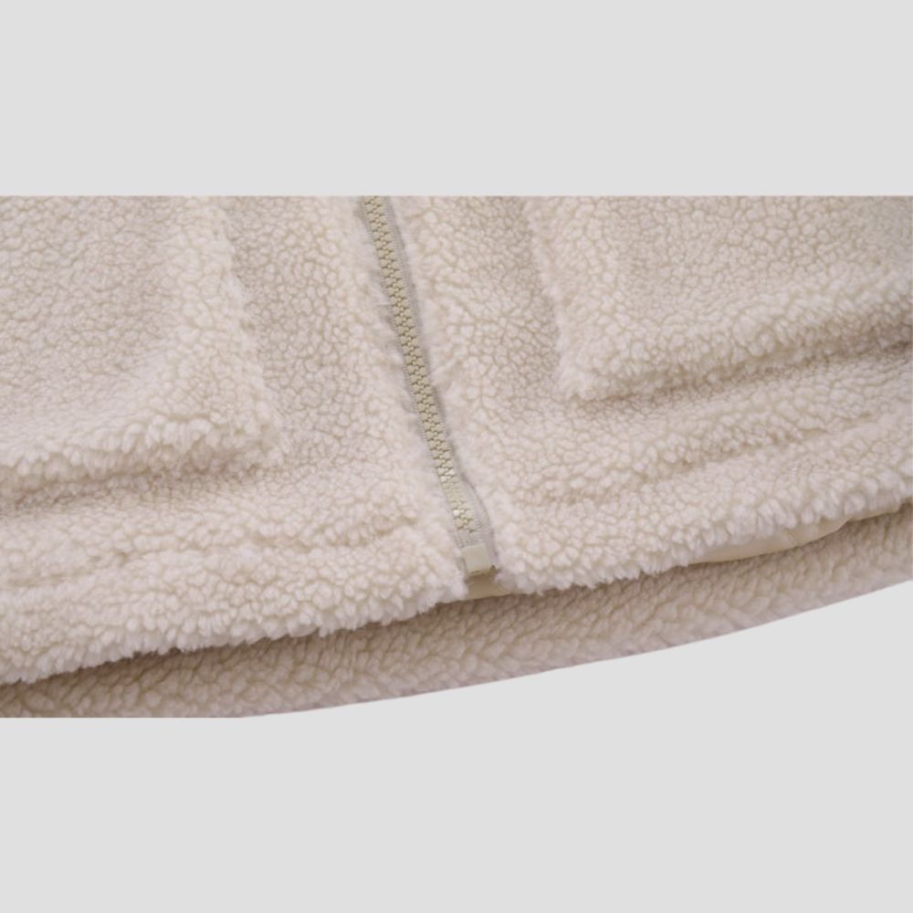 Street-style retro fleece hoodie with dinosaur charm