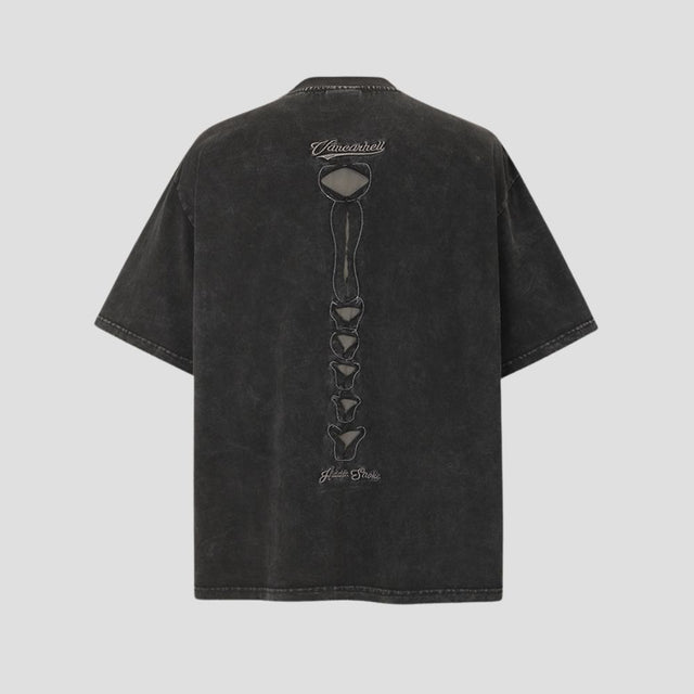 Camiseta gráfica de esqueleto vintage