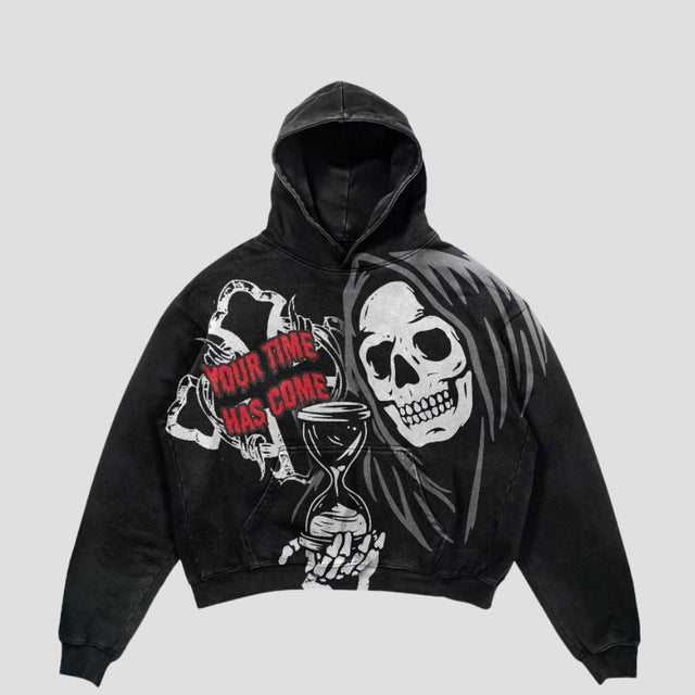 Skull Print Hoodie