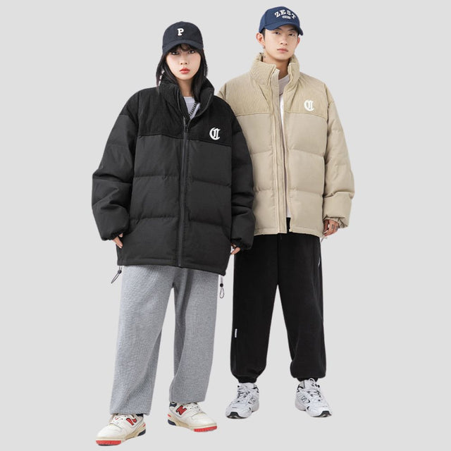 Interior lining detail of the Thickened Stand Collar Cotton Jacket.