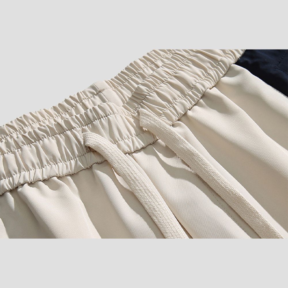 Unisex eco-friendly pants with drawstring closure