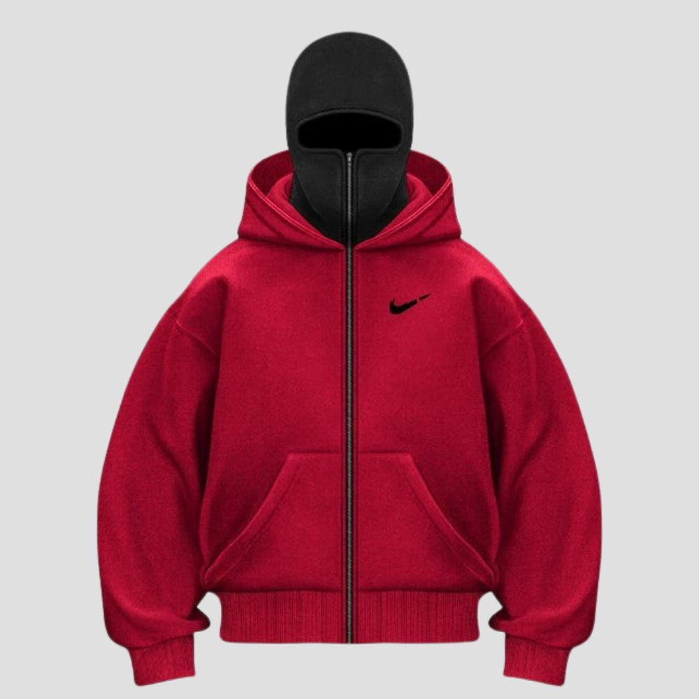Unique Double-Hood Zipper Hoodie