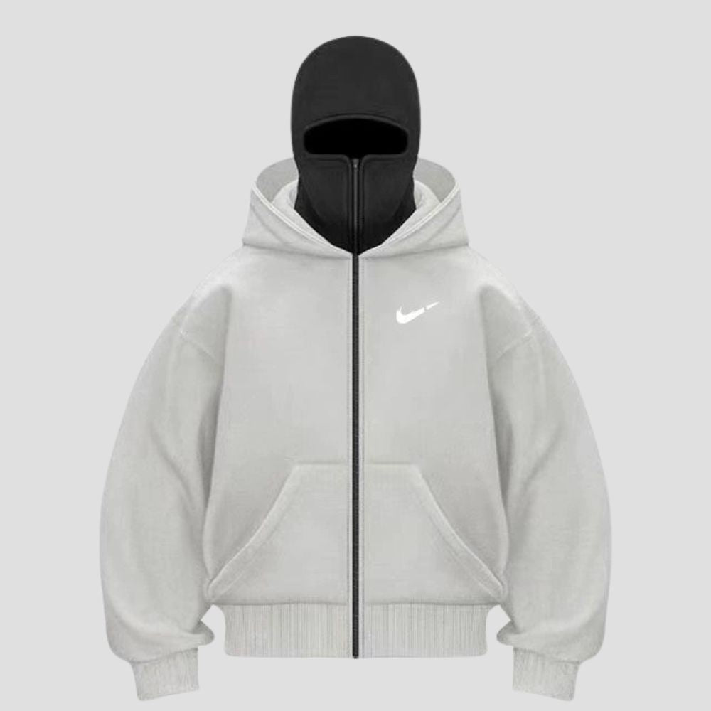 Unique Double-Hood Zipper Hoodie
