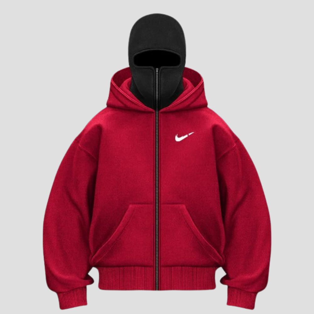 Unique Double-Hood Zipper Hoodie
