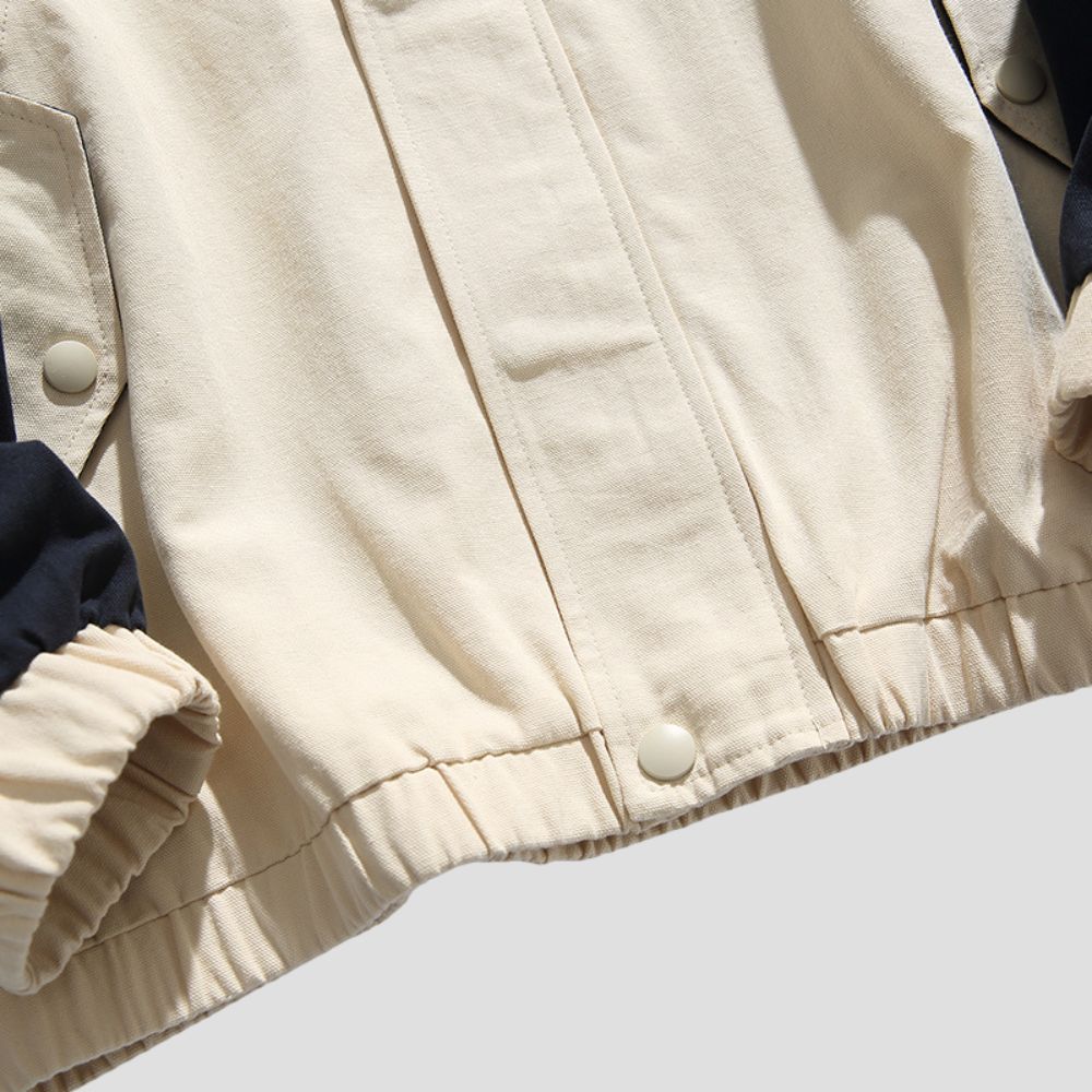 Casual jacket featuring windproof design and zip closure