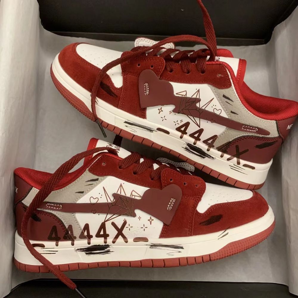 Front view of Vintage Graffiti Casual Shoes highlighting the stylish appearance