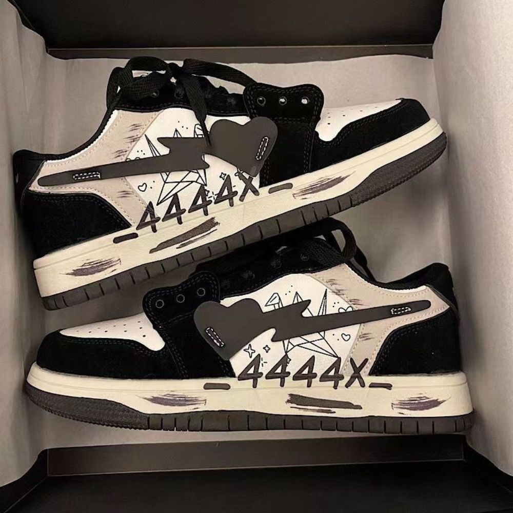 Back view of Vintage Graffiti Casual Shoes emphasizing the sturdy construction