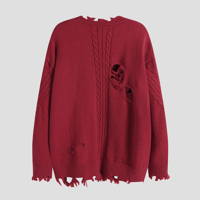 Vintage Fringe Letter Sweater