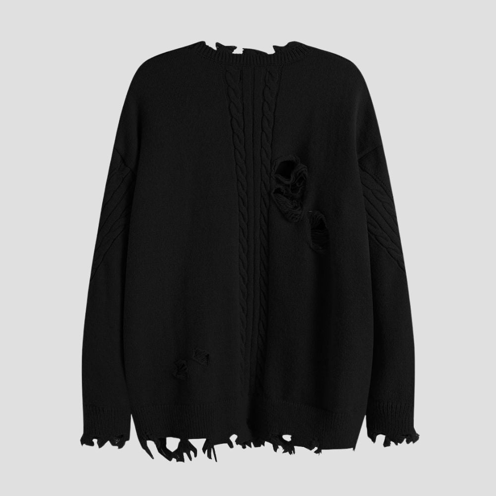 Vintage Fringe Letter Sweater