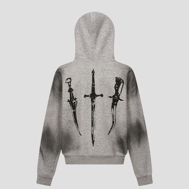 Vintage-Fleece-Hoodie aus gewaschenem Fleece