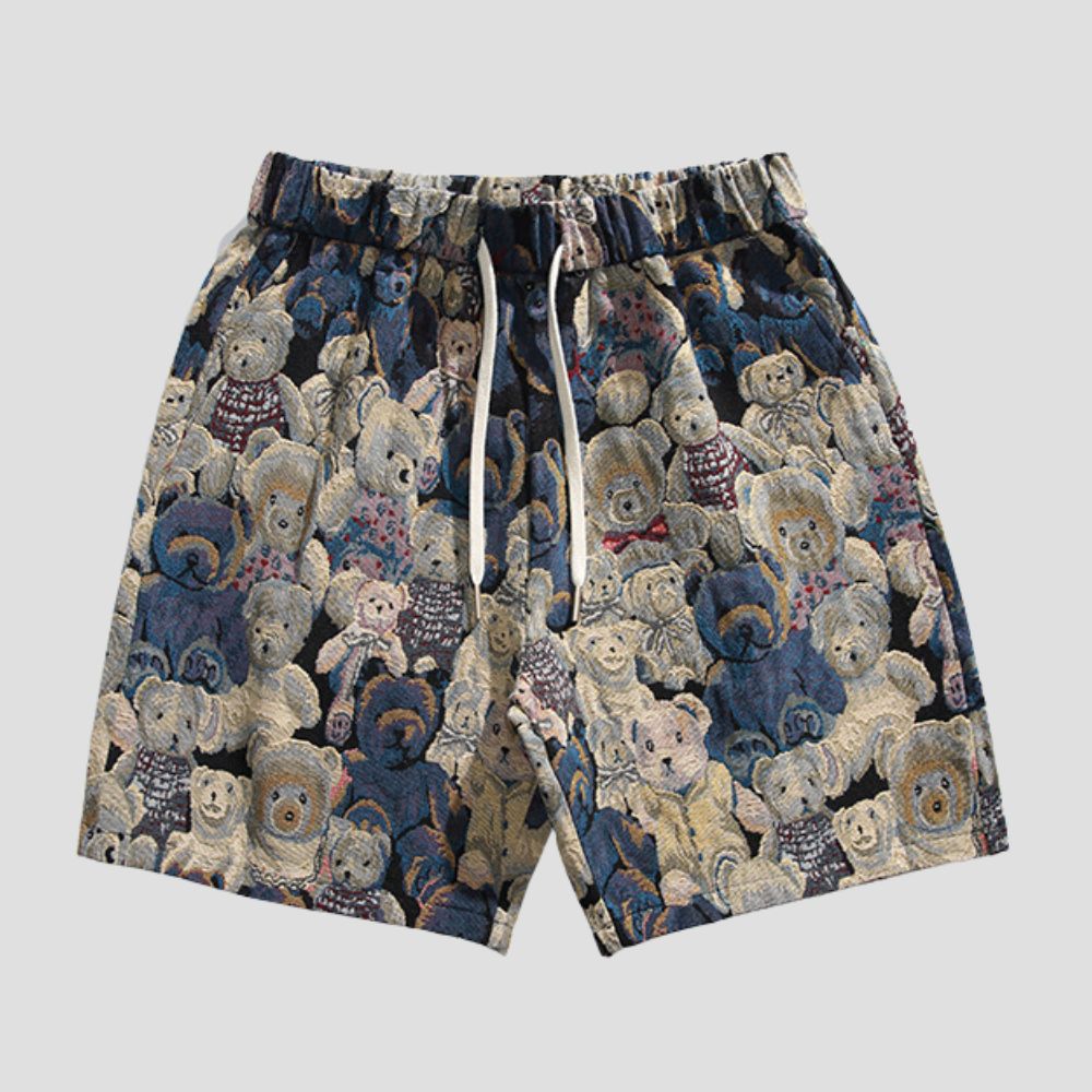 Unisex street fashion shorts featuring a travel style and loose fit.