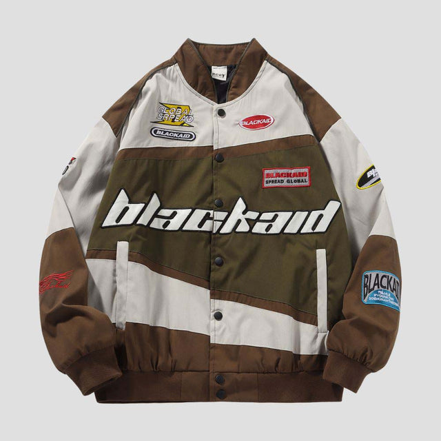 Vintage racing fashion jacket with comfortable fit