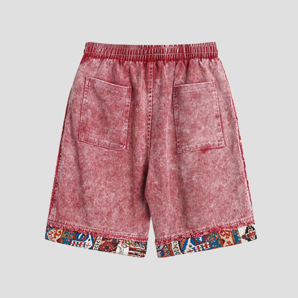 Loose fit denim shorts for a relaxed look.