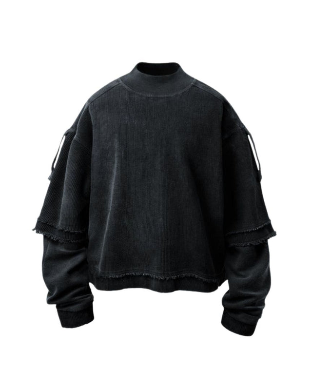 Patchwork Distressed Sweatshirt