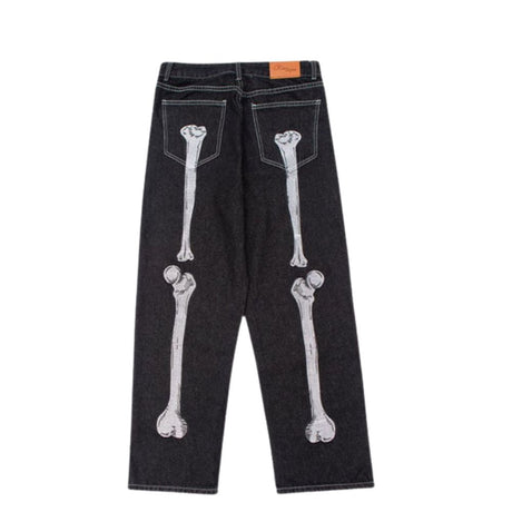 Skeleton Embroidered Jeans