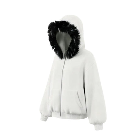 Fur Collar Cozy Hoodie