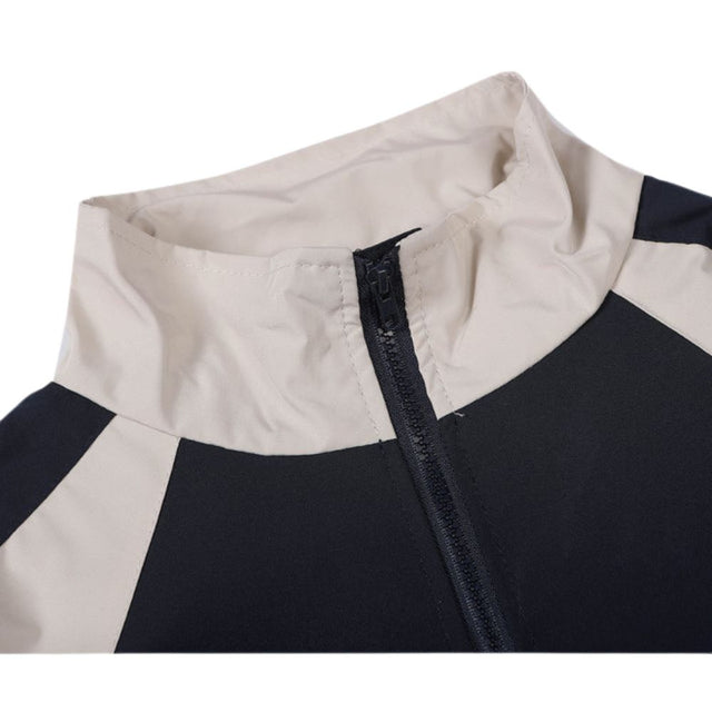 Stand Collar Colorblock Jacket