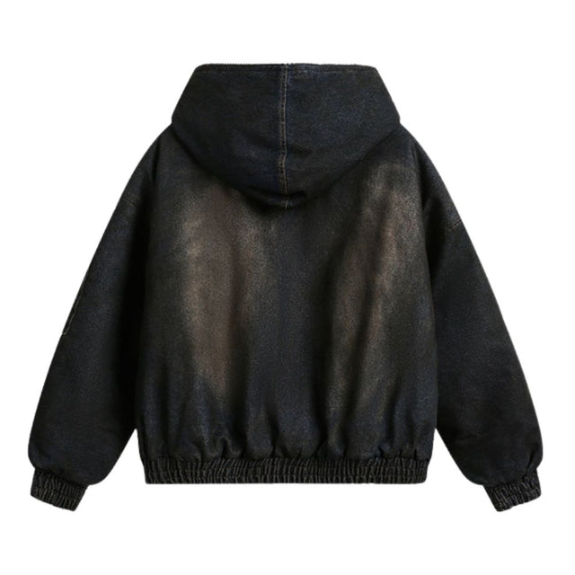 Vintage Distressed Hooded Jacket