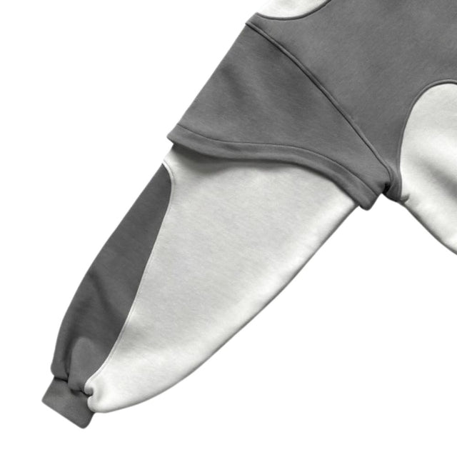 Patchwork Color-Block Pullover Sweatshirt