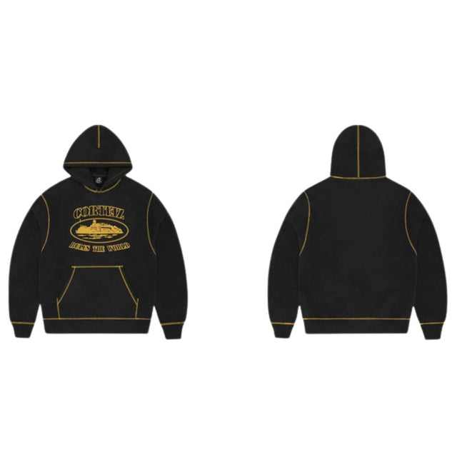 Alcatraz Print Zip-Up Hoodie
