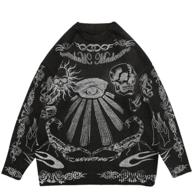 Dark Gothic Graphic Sweater