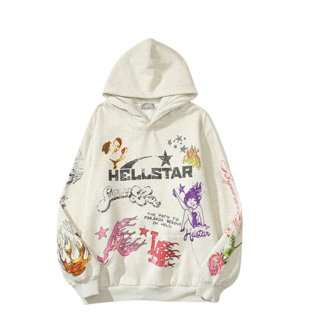 Hell Star Printed Hoodie