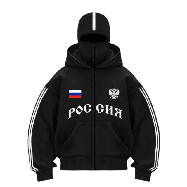 Double-Hood Letter Hoodie