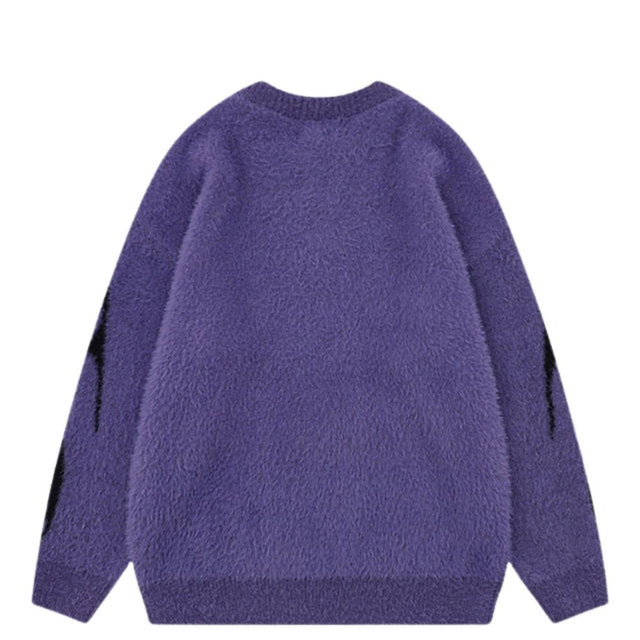 Crewneck Mohair Knit Sweater