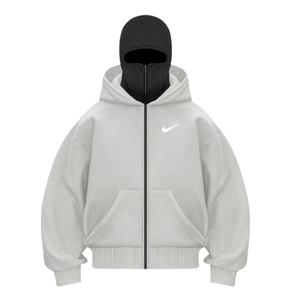 Unique Double-Hood Zipper Hoodie