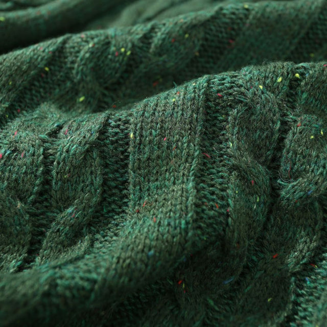 Solid Distressed Knit Sweater