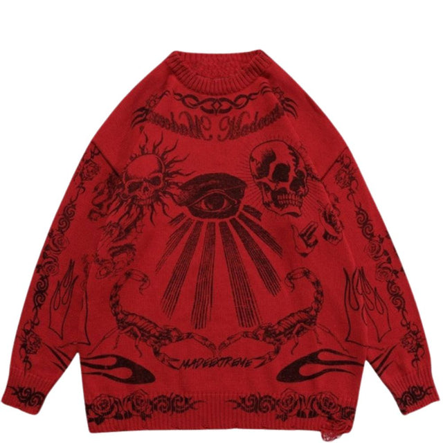 Dark Gothic Graphic Sweater
