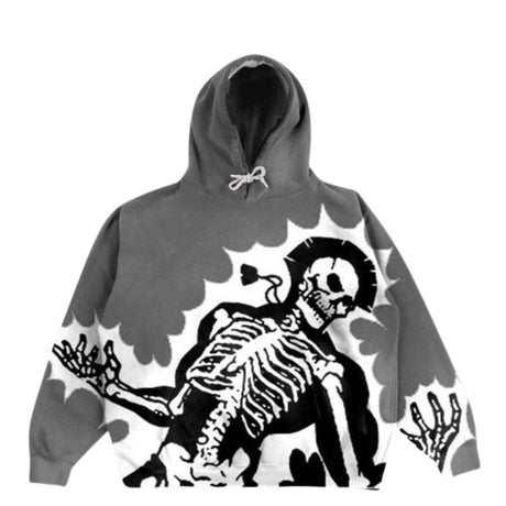Skull Art Printed Hoodie