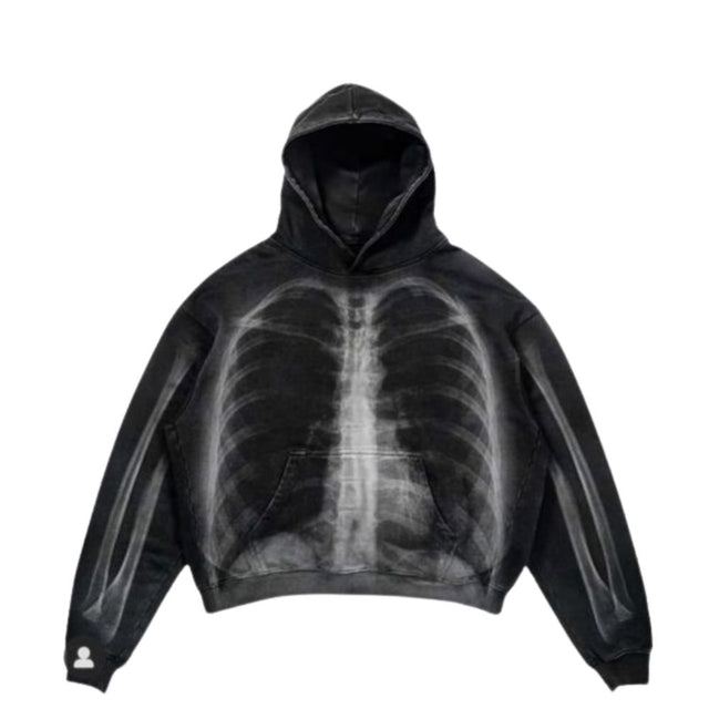 Smoking Skull Graphic Hoodie