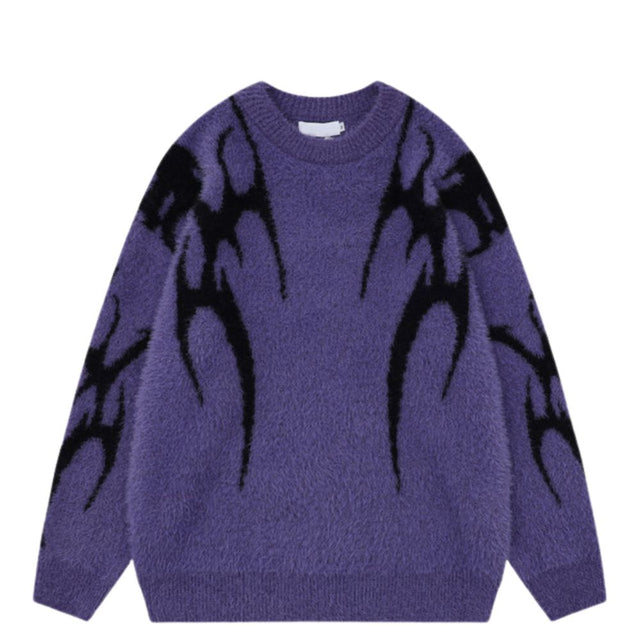 Crewneck Mohair Knit Sweater